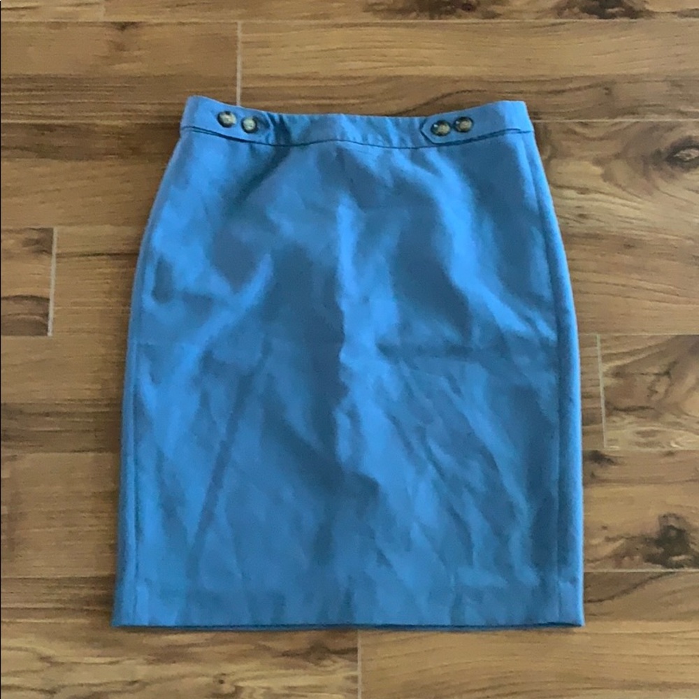BANANA REPUBLIC blue pencil skirt